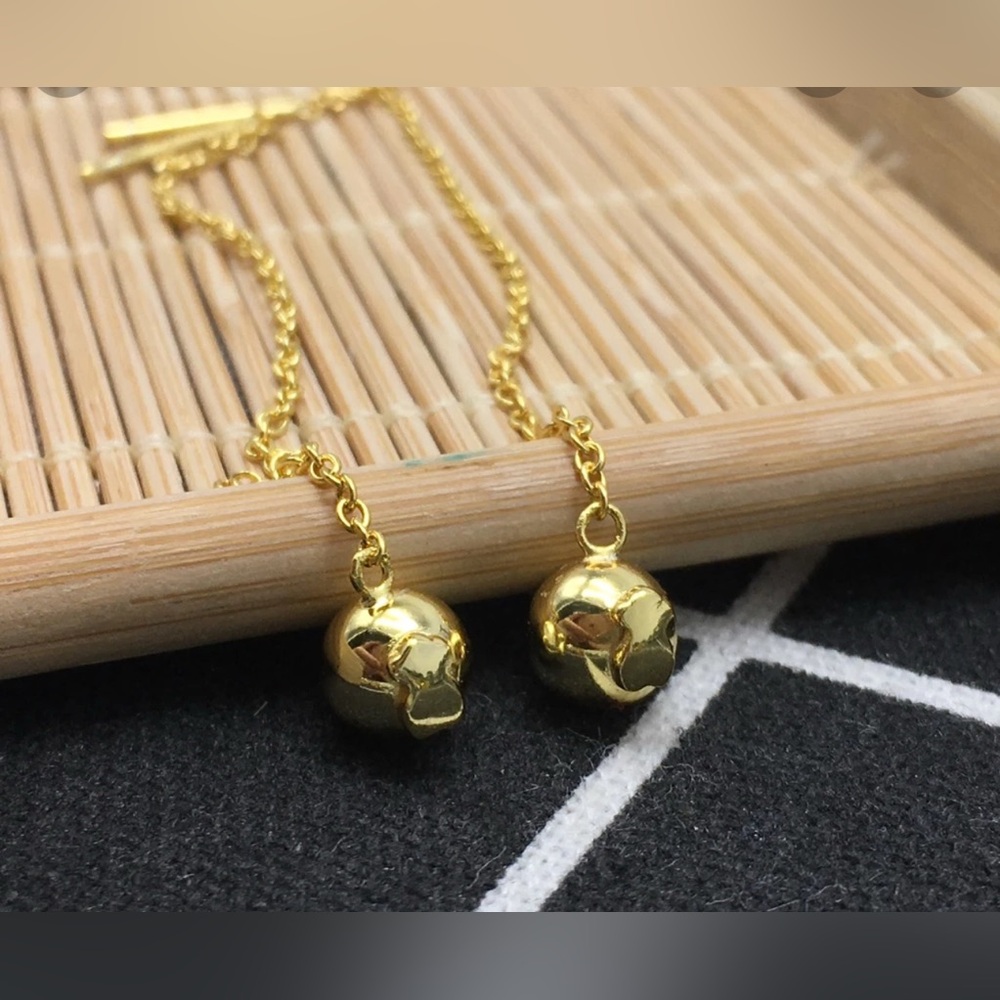 Cool Joy earrings in gold on a chain 925 - Picture 2 of 5
